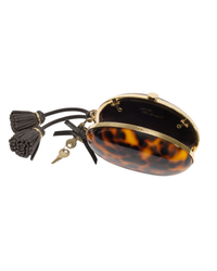 Brown Resin Oval Clutch