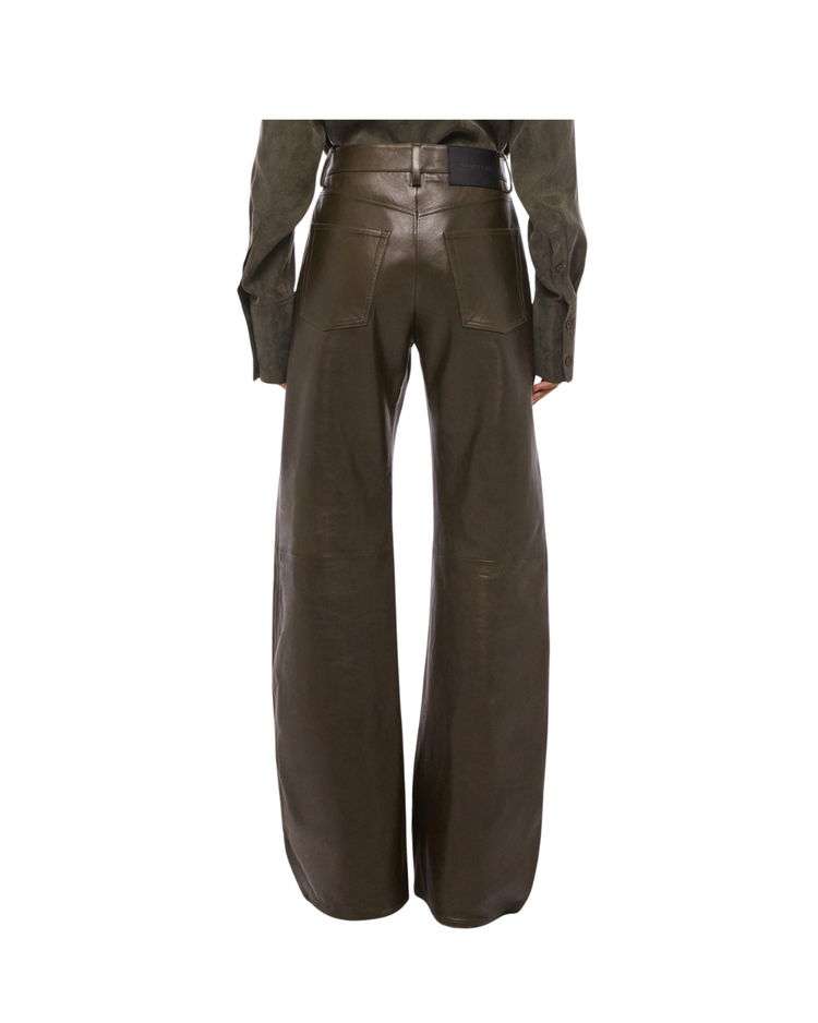 Leather Relaxed Bootcut Pants