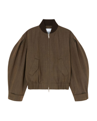 Bomber in Brown Wool Melange