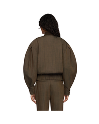 Bomber in Brown Wool Melange