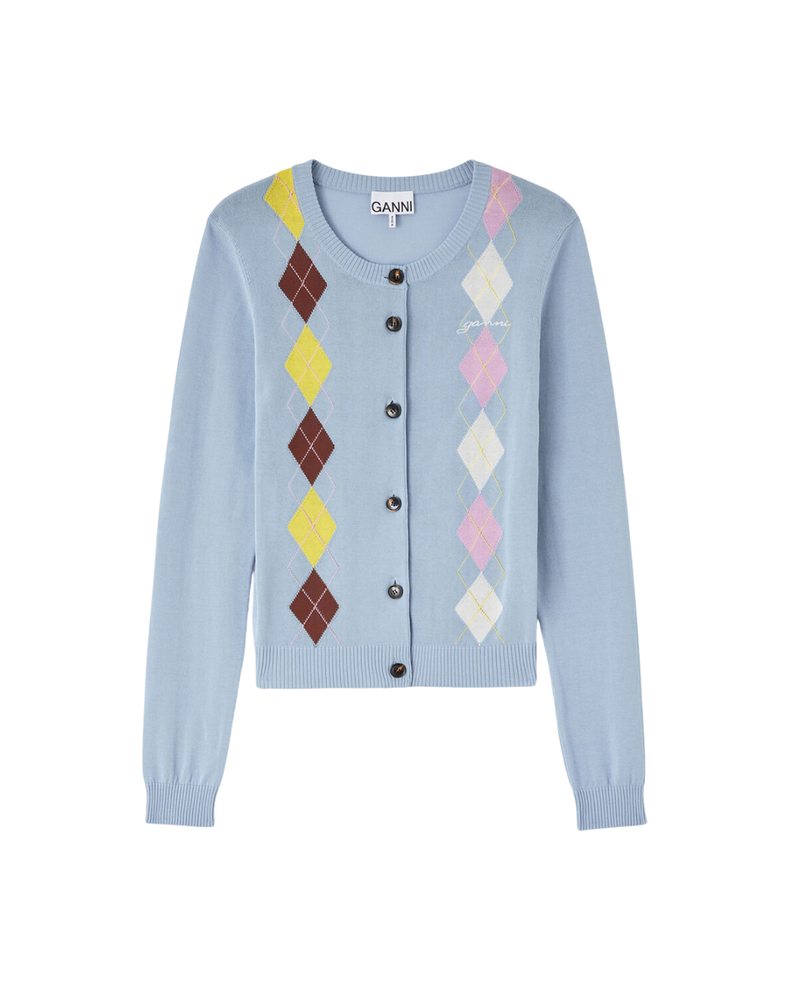 Cardigan in Argyle