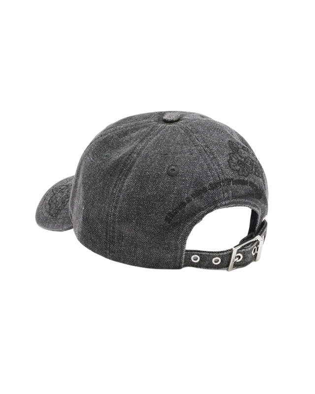 Cap in Embroidered Denim