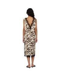 Dress in Zebra Satin