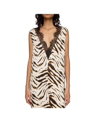 Dress in Zebra Satin