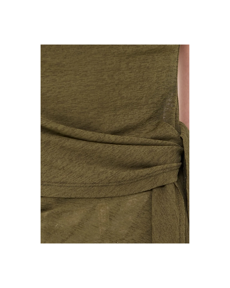Marl Mesh Tie Knot Tank Top