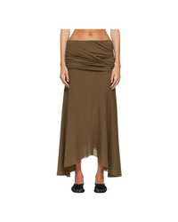 Marl Mesh Draped Long Skirt