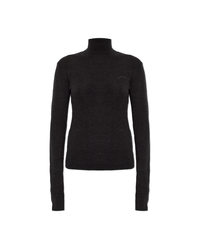 Mini Ribbed Merino Mock Neck