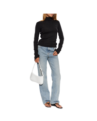 Mini Ribbed Merino Mock Neck