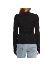Mini Ribbed Merino Mock Neck