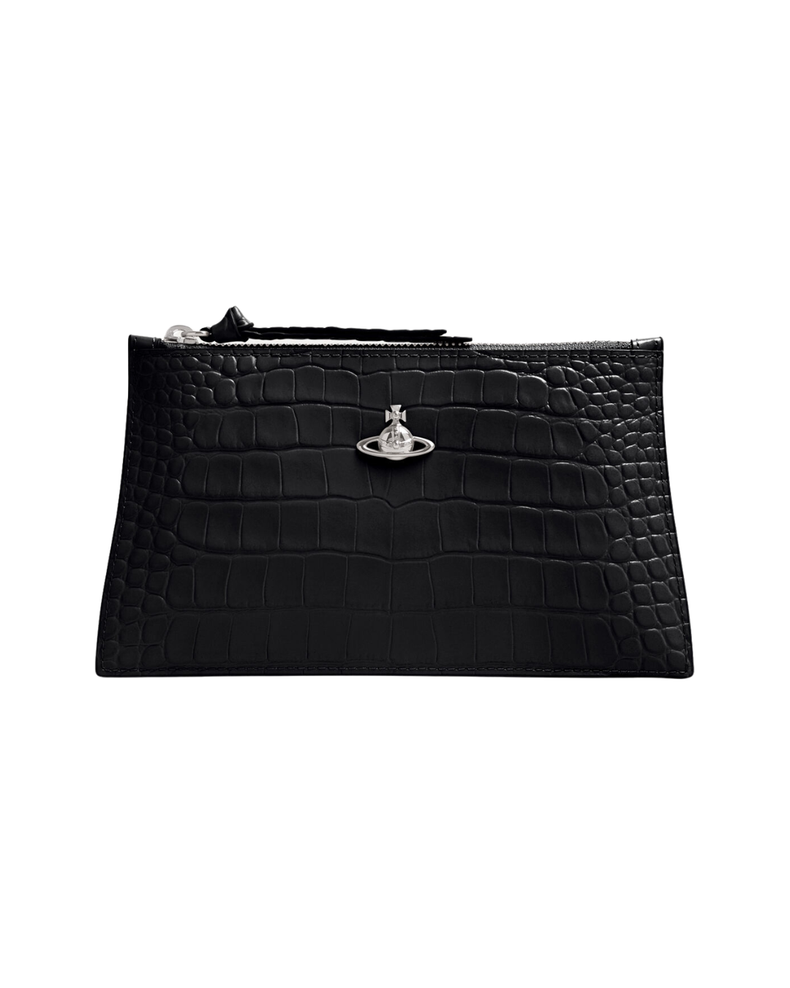 Small Flat Zip Clutch