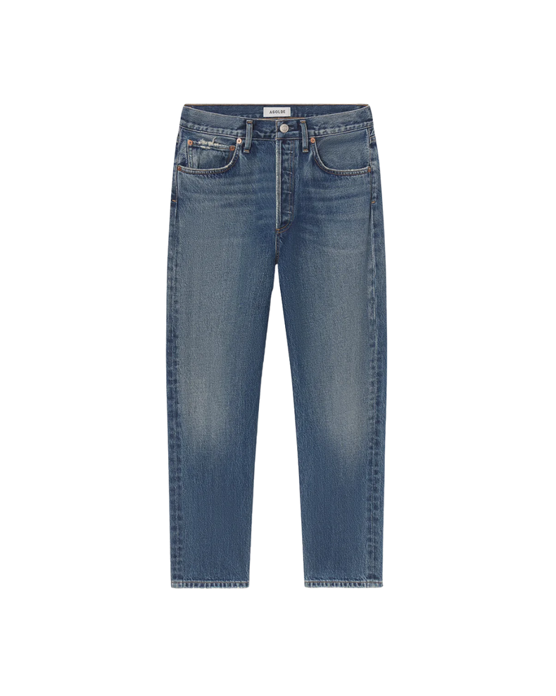 90's Crop Mid Rise Straight Jeans