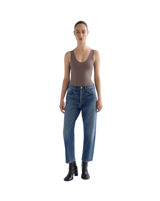 90's Crop Mid Rise Straight Jeans