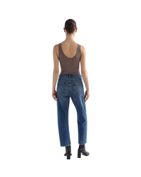 90's Crop Mid Rise Straight Jeans