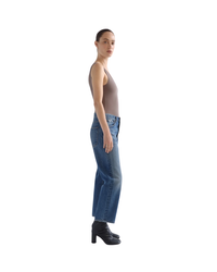 90's Crop Mid Rise Straight Jeans