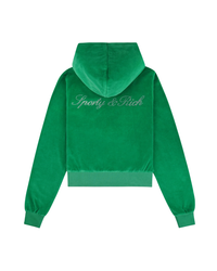 Signature Logo Krystal Zip Hoodie