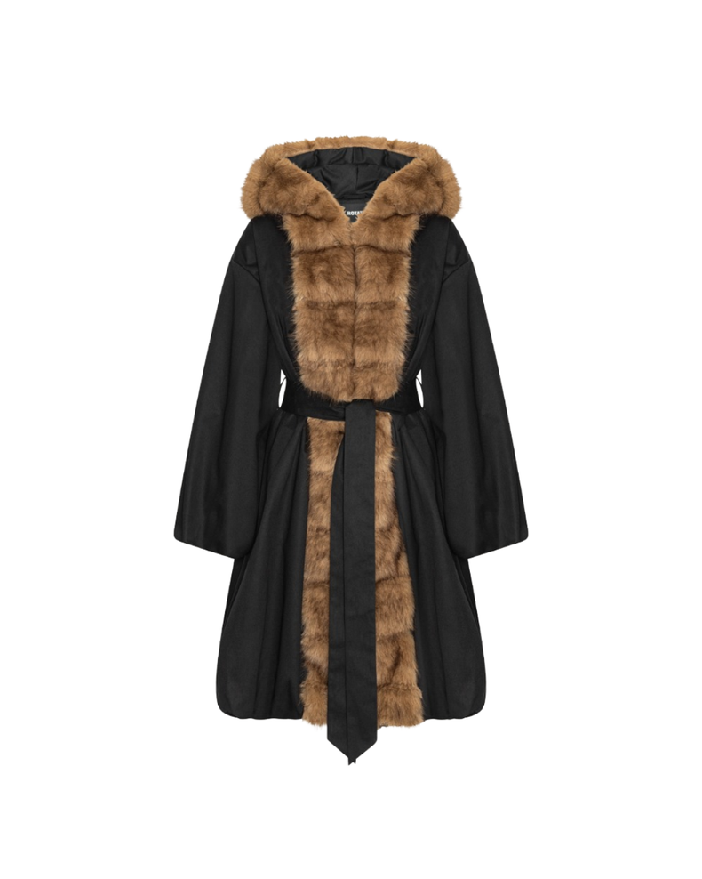 Faux Fur Collar Coat