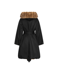 Faux Fur Collar Coat
