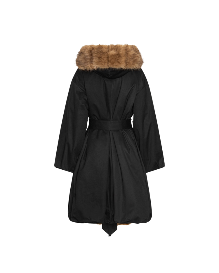 Faux Fur Collar Coat