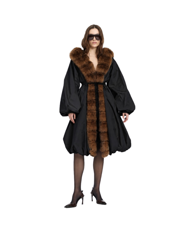 Faux Fur Collar Coat