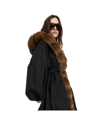 Faux Fur Collar Coat