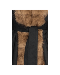Faux Fur Collar Coat
