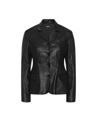 Fitted Leather Blazer