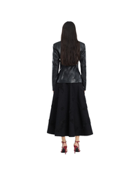 Fitted Leather Blazer