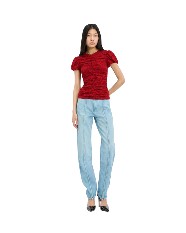 Lace Ruched Top