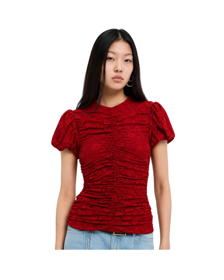 Lace Ruched Top