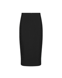 Lace Inserted Pencil Skirt