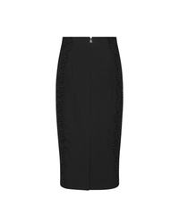 Lace Inserted Pencil Skirt