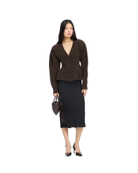 Lace Inserted Pencil Skirt