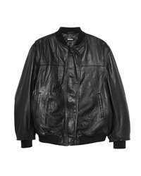 Oversized Leather Bomber