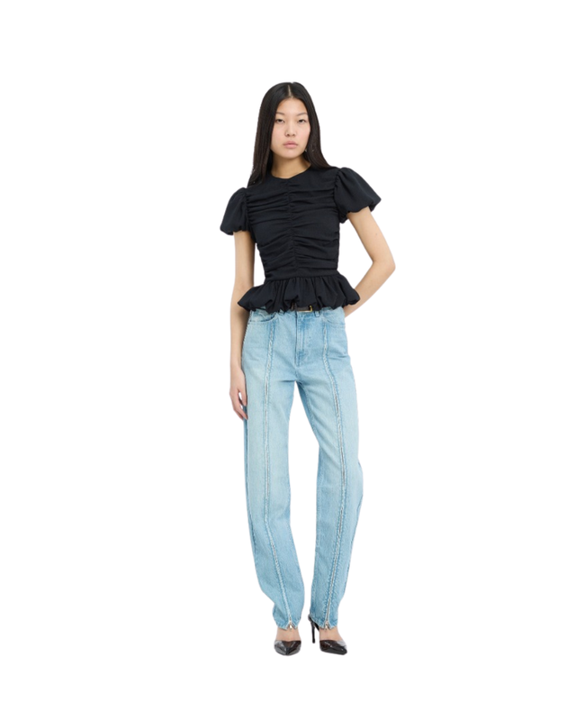 Ruched Puff Sleeve Top