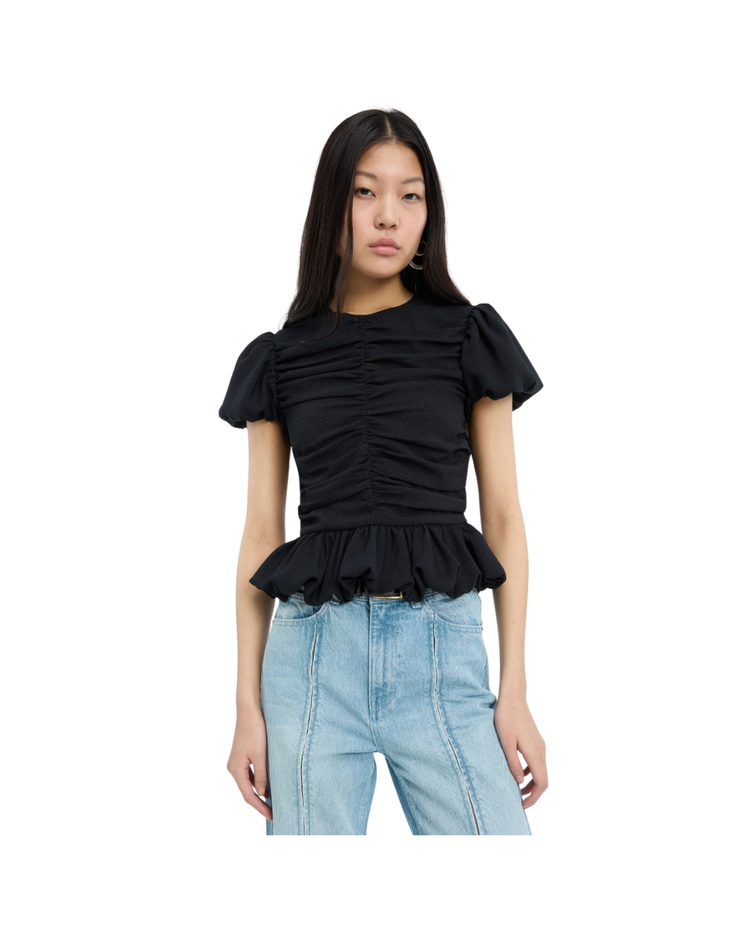 Ruched Puff Sleeve Top