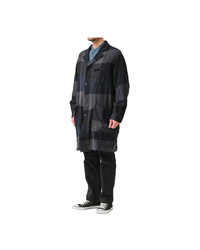 WO Panel Check Washed Shopcoat