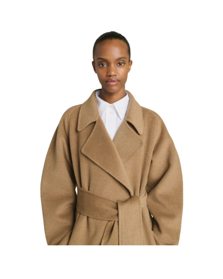 Harvard Double-faced Cashmere Wrap Coat