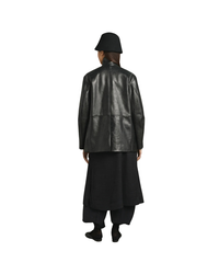 Luciano Aged Glazed Leather Blazer