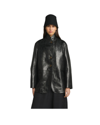 Luciano Aged Glazed Leather Blazer
