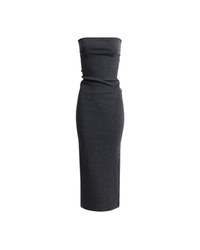 Lilia Ribbed Wool Tube Dress