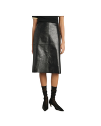 Gwen Skirt Knee-length In Soft Leather