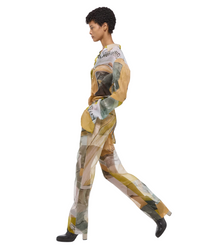 Printed Silk Car Trousers