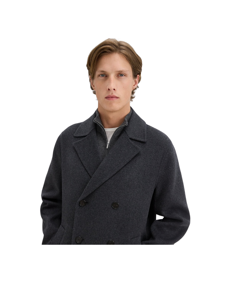 Double-Breasted Coat in Double-Face Wool-Cashmere