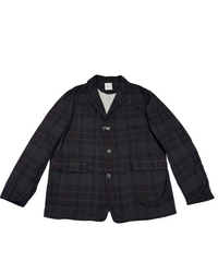 Sumi Ink Madras Check Coverall Jacket