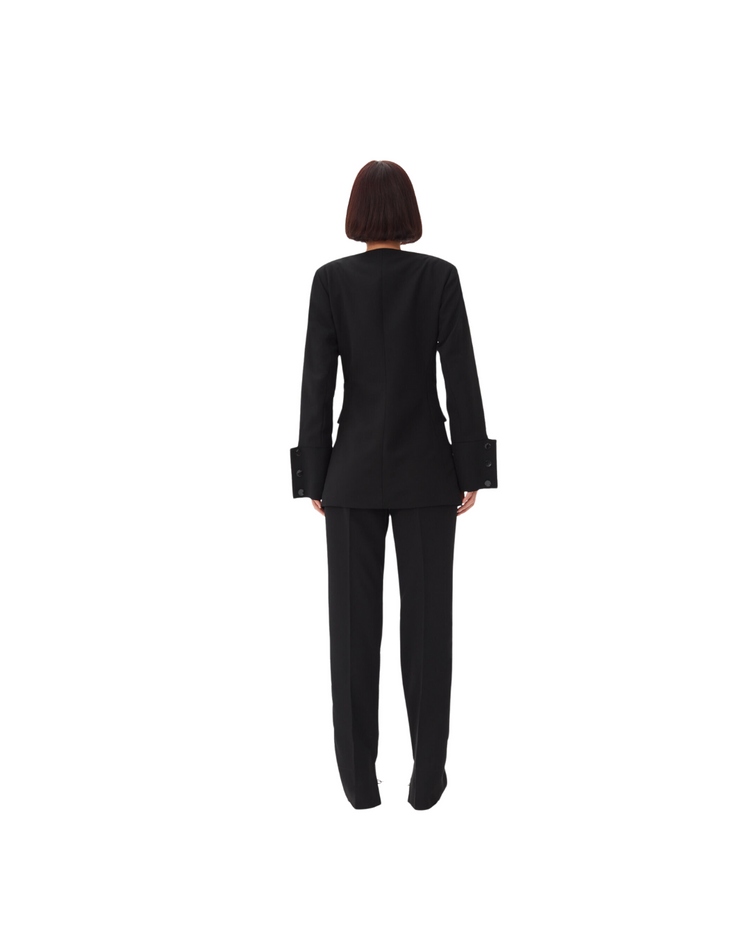 Black Suiting Fitted Blazer