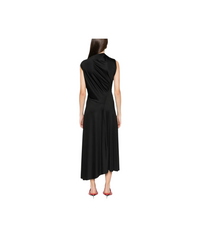 Asymmetric Drape Midi Dress