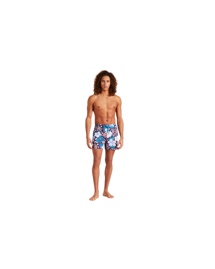 Men Stretch Swim Shorts Tropical Turtles