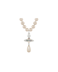 One Row Pearl Drop Choker