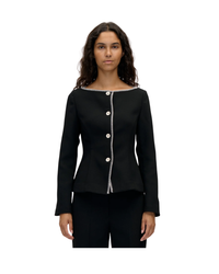 Square Neckline Tailored Jacket