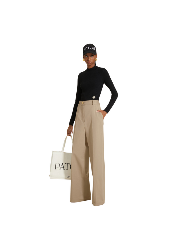 Iconic Long Trousers in Organic Cotton Gabardine